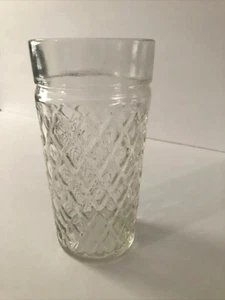 Anchor Hocking gesteppt Diamant klar Trinkglas 6 Zoll Becher halten 16 Unzen - Bild 1 von 8