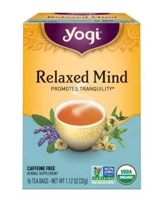 Yogi Relaxed Mind té de hierbas sin cafeína 1 bolsita de té 16 bolsas Foto 1 de 4