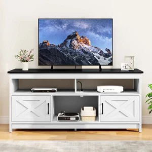 TV Stand with Power Outlets for Up to 65 inch Entertainment Center Media Console - Picture 1 of 15