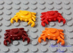 NEU Lego 4 Minifiguren Krabbe Set rot dunkelrot orange gelb Pirat Tier Freunde Lot - Bild 1 von 7