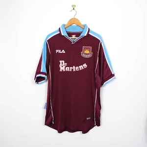 Original Authentic Fila West Ham United 1999/2000 Home Shirt Mens Extra Large - Foto 1 di 13