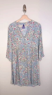 Seraphine Floral Cottagecore Feminine Blue Women's Maternity Dress Size 8 - Image 1 of 4