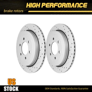 Rotores de freno de disco ranurados perforados traseros para Ford Expedition Lincoln Navigator - Imagen 1 de 11