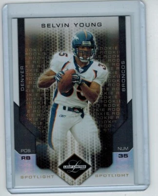 2007 LEAF LIMITED SELVIN YOUNG #300 ROOKIE GOLD SPOTLIGHT 01/10 TEXAS LONGHORNS - Image 1 of 2