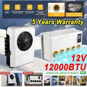 12V 12000BTU Air Conditioner Mini Split A/C For Semi Trucks Bus RV Caravan Vans - Picture 1 of 18