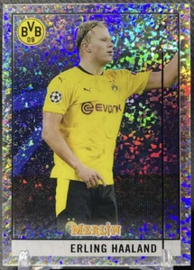 Erling Haaland 2020-21 Topps Merlin Chrome UCL e Europa /150 rifrattore a macchie - Foto 1 di 2
