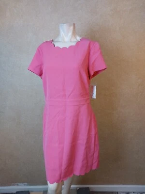 maison Jules New Womens Scalloped Sheath Pink Dress NWT B11A3 - Image 1 of 4