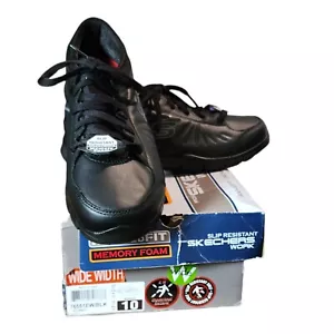 SKECHERS RELAXED FIT Women’s Size 10 Black Work Slip Resistant Wide Shoes Foam - Picture 1 of 11