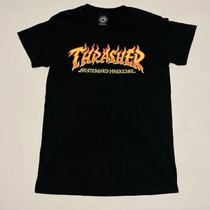 Thrasher Skateboard Magazine Flame T Shirt Black Free Shipping. - Picture 1 of 5