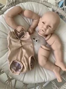 22in Reborn Doll Kits with Cloth Body Eyes Unpainted Unfinished Doll Parts DIY - Picture 1 of 6