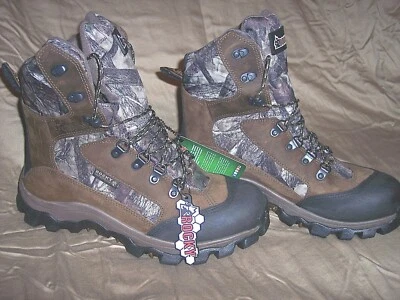 Rocky Waterproof Boots Camo Hunting Boots Mens 9 Regular Insulated Boots 800 Gr. - Image 1 of 4