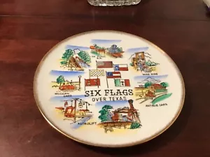 six flags over texas decorative plate - Picture 1 of 2