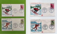 2 Enveloppes Timbres JO Grenoble 1968 - Jeux Olympiques Grenoble 1968