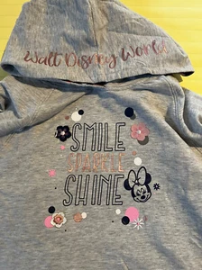 Neu mit Etikett - Disney Parks Minnie Mouse kurz geschnittenes Hoodie- und Tank-Set Smile Sparkle Shines - Bild 1 von 4