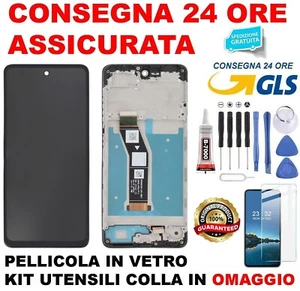 DISPLAY MOTOROLA MOTO G04 / G04S SCHERMO FRAME VETRO LCD TOUCH SCREEN ORIGINALE - Zdjęcie 1 z 2