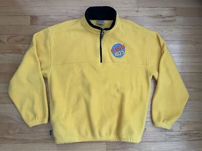 Vintage Kiss 103.5 Chicago Radio Fleece Yellow Sz XL Made In USA - Image 1 of 4