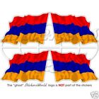 ARMENIA Armenian Flying Flag 50mm/2" Vinyl Stickers x4