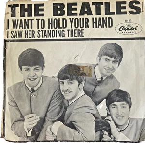 The Beatles I Want to Hold Your Hand I Saw Her Standing There 45 Sleeve Rare - Picture 1 of 4