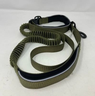 Поводок для собаки банджи KONG Hands-Free с дорожной ручкой - зеленый, 6 футов - Изображение 1 из 4