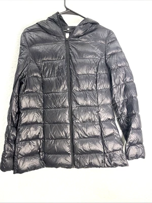 SOIA & KYO Chaqueta Mujer L Negro Plumón Abrigo Abombado Embalable Cremallera Viaje Esquí Foto 1 de 4