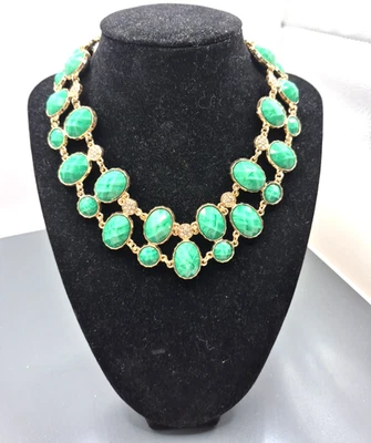 Amrita Singh Reverseable Adjustable Gold Tone Necklace Blue & Green 16" - 20" - Image 1 of 4