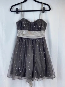 Speechless Juniors Medium Gray Silver Mini Tulle Dress - Picture 1 of 9