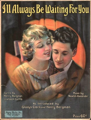 1919 GLADYS CLARK e Henry Bergman partituras de jazz antigas VAUDEVILLE ACT - Imagem 1 de 2