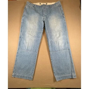 VTG LL Bean Mens Denim Carpenter Pants Blue Size 40x30 Workwear Jeans - Picture 1 of 10
