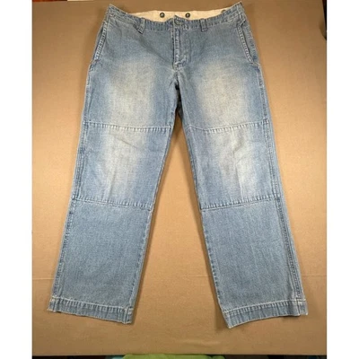 VTG LL Bean Mens Denim Carpenter Pants Blue Size 40x30 Workwear Jeans - Image 1 of 4