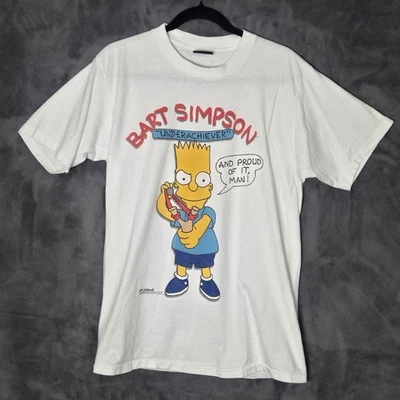 Camiseta De Colección 1989 Bart Simpson Underachiever Talla L Simpson Cambios Etiqueta EE. UU. Foto 1 de 4