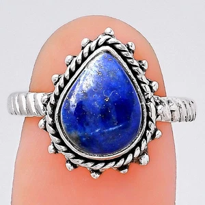 Natürlicher Lapis - Afghanistan 925 Sterling Silber Ring Gr.7,5 Schmuck R-1332 - Bild 1 von 5