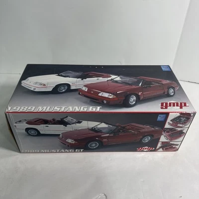MUSTANG BURGUNDY 1989 CONVERTIBLE 5.0 FORD GT FOX BODY 1/18 GMP RARE G1801819 - Image 1 of 4