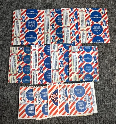 Vintage Cracker Jack Toy Surprise Wax Paper Wrappers - Image 1 of 4
