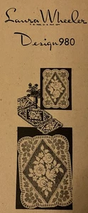 x980 Vintage Versandhandel LW Filet Rosen Deckchen Muster zum Häkeln (Reproduktion) - Bild 1 von 2