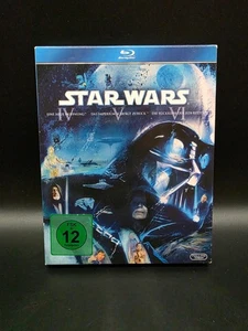 Star Wars Episode IV V VI 4 5 6 auf Blu Ray Trilogie mit Schuber - Picture 1 of 7