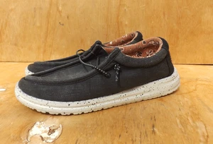 Größe 3Y - HEY DUDE "Wally" Slipper Unisex - Washed Canvas Black - Bild 1 von 8