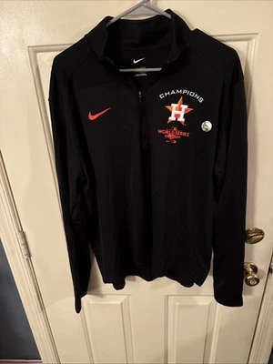 Camisa XL 1/4 Cremallera Manga Larga Houston Astros Campeón Serie Mundial Nike Nueva Sin Etiquetas  Foto 1 de 4