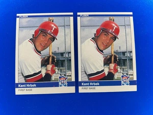 Kent Hrbek 1984 Fleer #567 Rookie RC Minnesota Twins Lot of 2 RCs - Picture 1 of 4