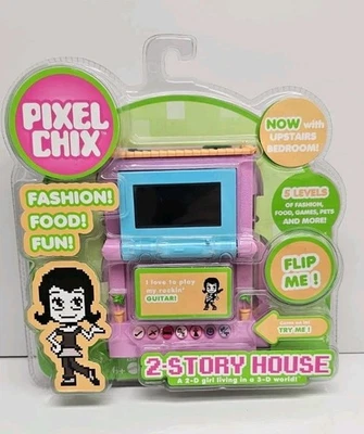 Casa Mattel Pixel Chix 2006 de 2 pisos con piscina en la azotea rosa azul nueva Foto 1 de 4