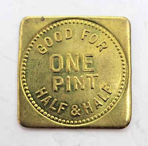 TRADE TOKEN - JERSEY DAIRY – SPENCER IOWA – GOOD FOR ONE PINT HALF & HALF - Picture 1 of 2