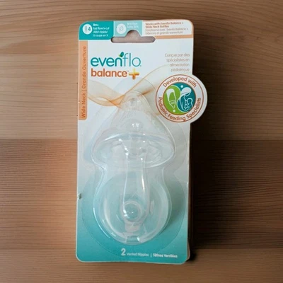 Evenflo Balance+ Wide Neck Vented Nipples 8m+ Fast Flow x-cut - Image 1 of 2