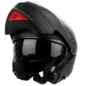 MIDA MV-5 ECE 22.06 DVS P/J Flip Front Modular Motorcycle Helmet - Matt Black - Picture 1 of 20