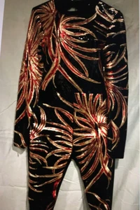 Damen schicker Pailletten-Mehrfarbig, Größe Small dehnbar MM Body - Bild 1 von 9