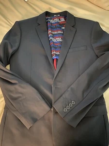 Express Mens Blazer Sports Jacket Slim Fit Size 36 R Black Philadelphia EUC - Picture 1 of 3