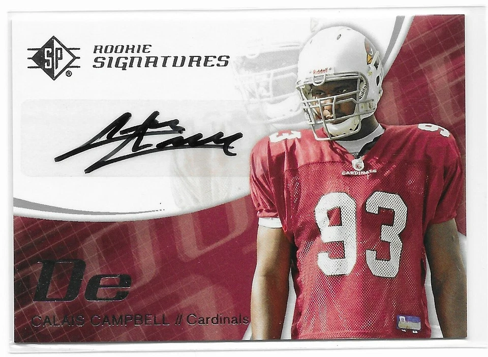 2008 SP Authentic Rookie Signatures Autograph #173 Calais Campbell Cardinals RC - Image 1 of 3