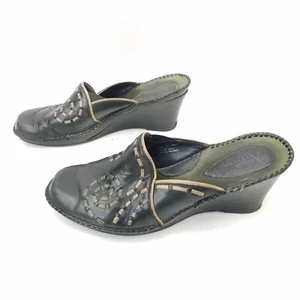 Zapatos Clark Artisan Mules Tacones de Cuña Zuecos de Cuero Sin Cordones para Mujer Talla 9.5 - Imagen 1 de 7