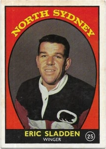 1968 A Nrl Rugby League Scanlens (25) Eric SLADDEN North Sydney - Bild 1 von 2