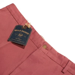 Bills Khakis NWD Slim Fit Chinos / Casual Pants 42 US In Red 100% Twill Cotton - Picture 1 of 18