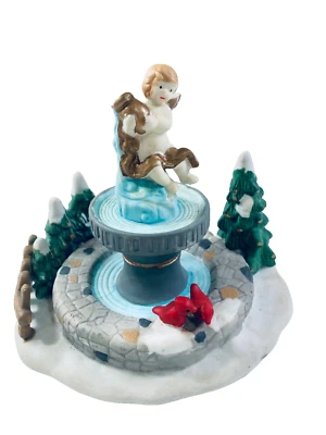 Cherub  Fountain Christmas Decoration Santas Workbench Collection Accessories - Image 1 of 4