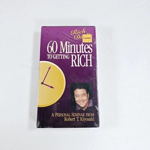 NEW Rich Dads 60 Minutes to Getting Rich VHS A Personal Seminar Robert Kiyosaki - Picture 1 of 3